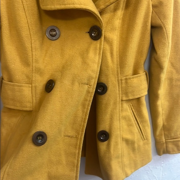 Inspired Hearts Women's Yellow Peacoat - Picture 3 of 4